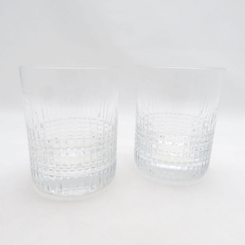 美品 Baccarat バカラ ナンシー タンブラー 2点 クリスタル ペア ロックグラス オールドファッション SU14320J2 【中古】