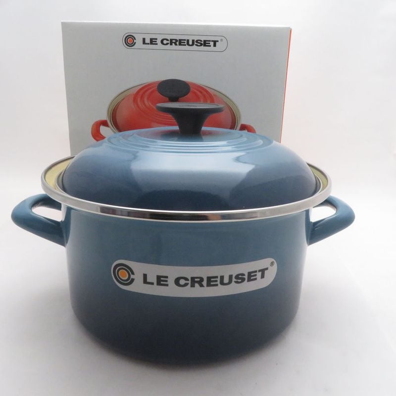 未使用 Le Creuset ルクルーゼ EOSキャセロール 両手鍋 1点 マリンブルー 20cm SO4003J2 【中古】