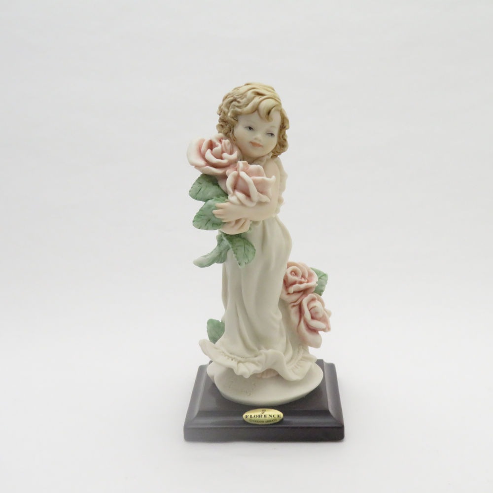 Florence Giuseppe Armani フローレンス社 ジョゼッペアルマーニ ROSETTE ロゼット 1999 MOTHER'S DAY 母の日 フィギュリン ローズ 女の子 置物 陶器人形 オブジェ SU7520L 【中古】
