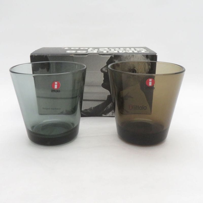 未使用 iittala イッタラ カルティオ タンブラー 2点 グレー サンド グラス カップ 北欧 SO4033T1 【中古】