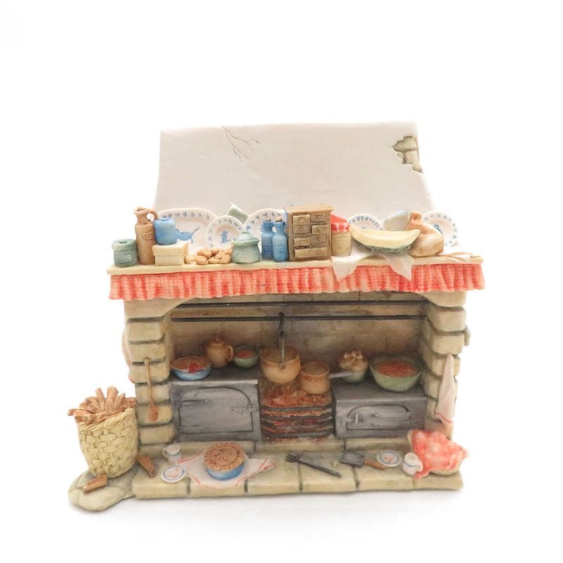 美品 BorderFineArts ボーダーファインアーツ ジルバークレム ブランブリーヘッジ のばらの村のものがたり The fireplace 暖炉 置物 オブジェ 英国 ヴィンテージ SU14684L2 【中古】