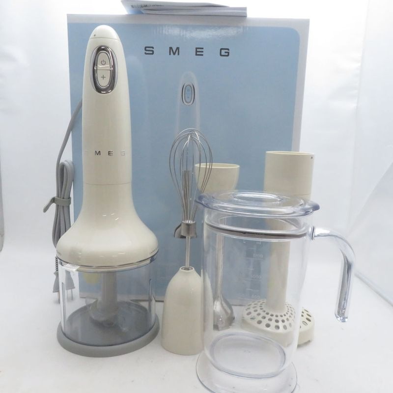 未使用 SMEG スメッグ HBF02CRJP ハンドブレンダー チョッパー マッシャー カッター 泡立て SO3976Z 【中古】