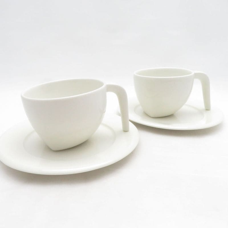 iittala イッタラ EGO エゴ カップ＆ソーサー 2客 ペア 廃盤 北欧 フィンランド SC11264B1 【中古】