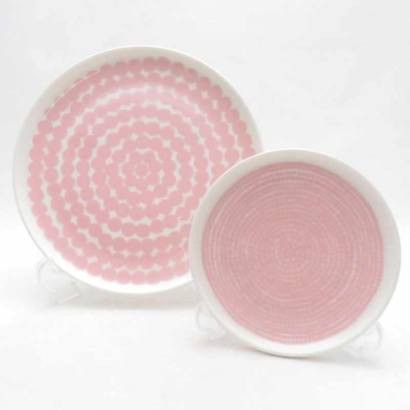 marimekko マリメッコ Siirtolapuutarha シイルトラプータルハ 中皿 小皿 2枚 セット 20cm/13cmプレート 北欧 SC11290P1 【中古】