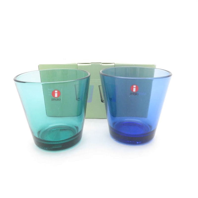 未使用 iittala イッタラ カルティオ タンブラー 2点 セット ウルトラマリンブルー/シーブルー SC11299P1 【中古】
