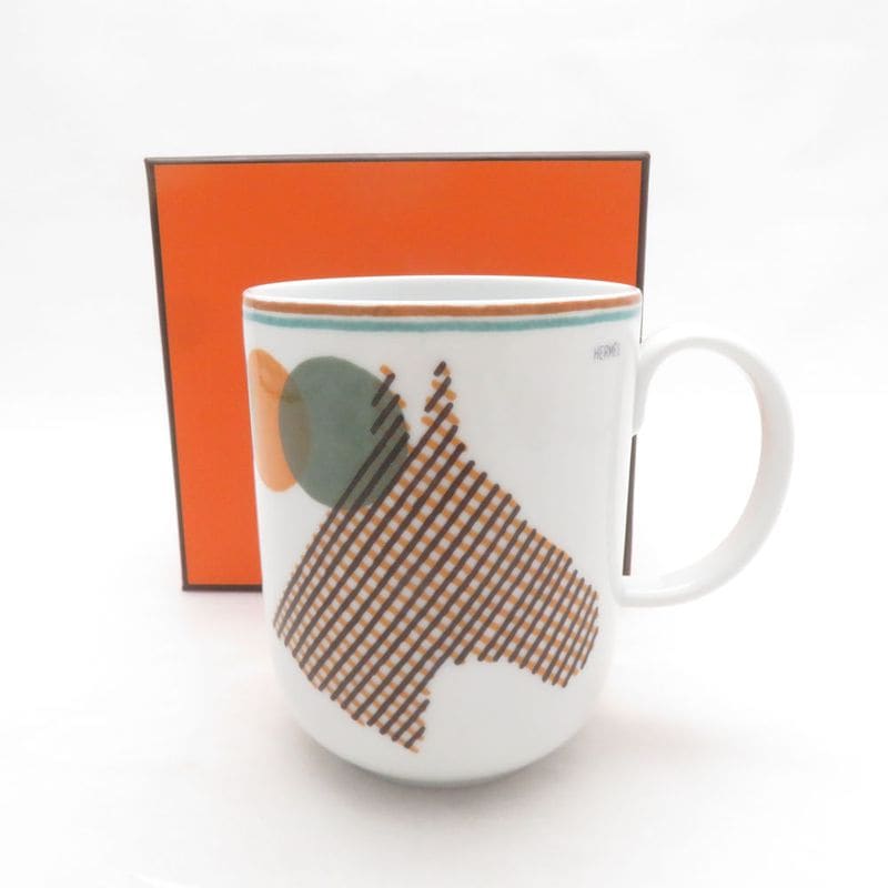 未使用 HERMES エルメス ソー エルメス シュヴァル マグカップ ポーセリン 馬 ティー コーヒー テーブルウェア 高級 SU14725V2 【中古】