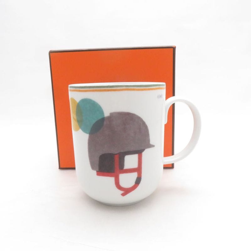 未使用 HERMES エルメス ソー エルメス カスク マグカップ ポーセリン 馬 ティー コーヒー テーブルウェア 高級 SU14726V2 【中古】