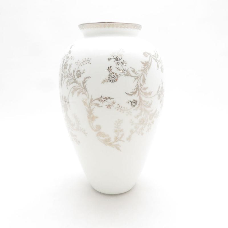 美品 WEDGWOOD ウェッジウッド VERA WANG ヴェラウォン ヴェラレース 花瓶 フラワーベース H17 インテリア オブジェ SU14728V2 【中古】