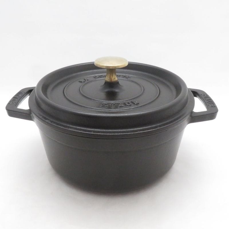 STAUB ストウブ ピコ ココット ラウンド 両手鍋 18cm ほうろう ホーロー SM5316X1 【中古】