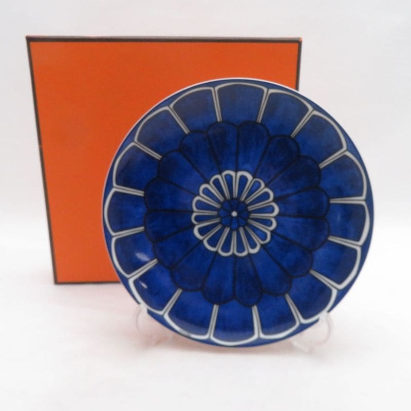 未使用 HERMES エルメス ブルーダイユール 中皿 16cmプレート パン ケーキ デザート SM5343D1 【中古】