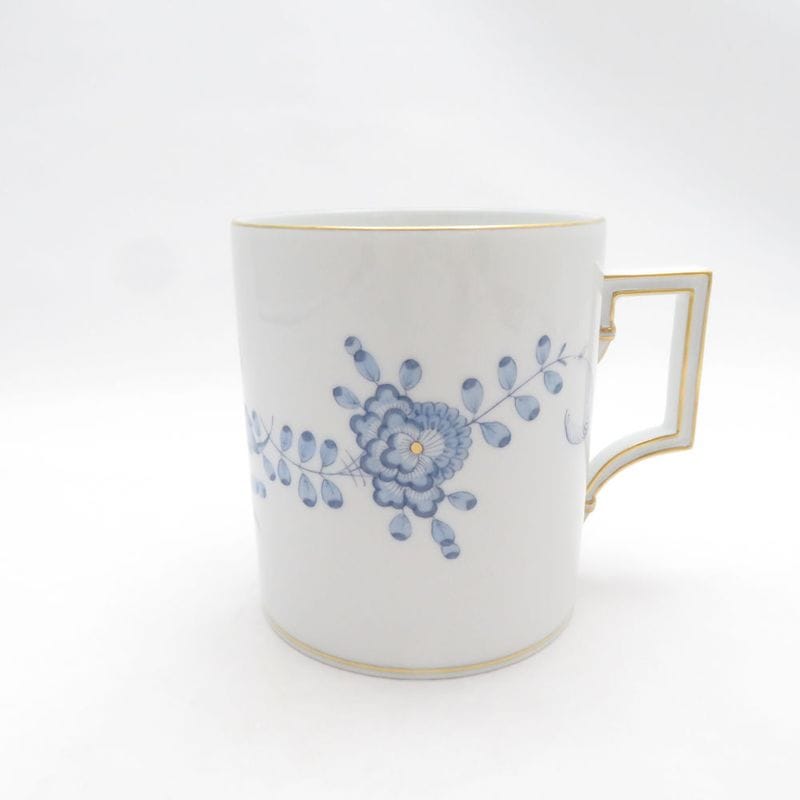 美品 MEISSEN マイセン インドの華リッチ ブルー マグカップ 磁器 コップ 花 フラワー SC11211F2 【中古】
