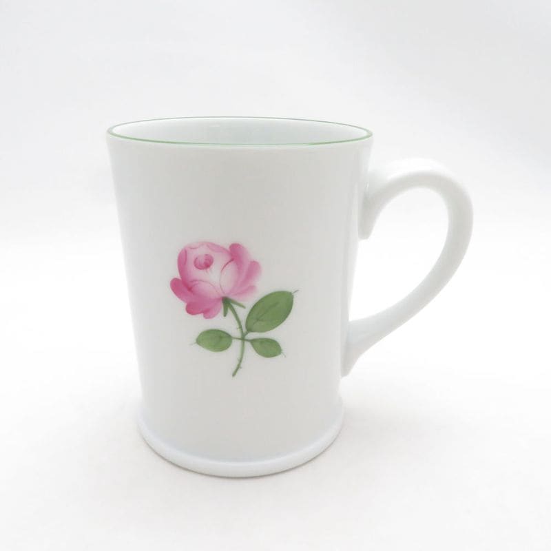 美品 AUGARTEN アウガルテン ウィンナーローズ マグカップ 陶器 コップ 花 薔薇 バラ SC11212F2 【中古】