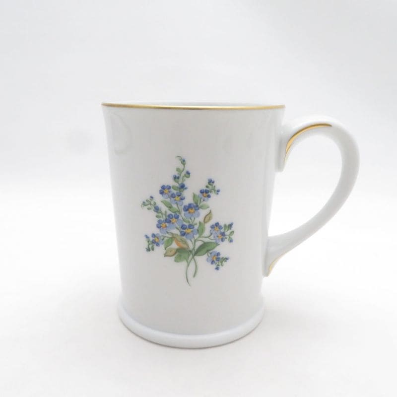 美品 AUGARTEN アウガルテン 忘れな草 6690 マグカップ 陶器 コップ 花 フラワー SC11213F2 【中古】
