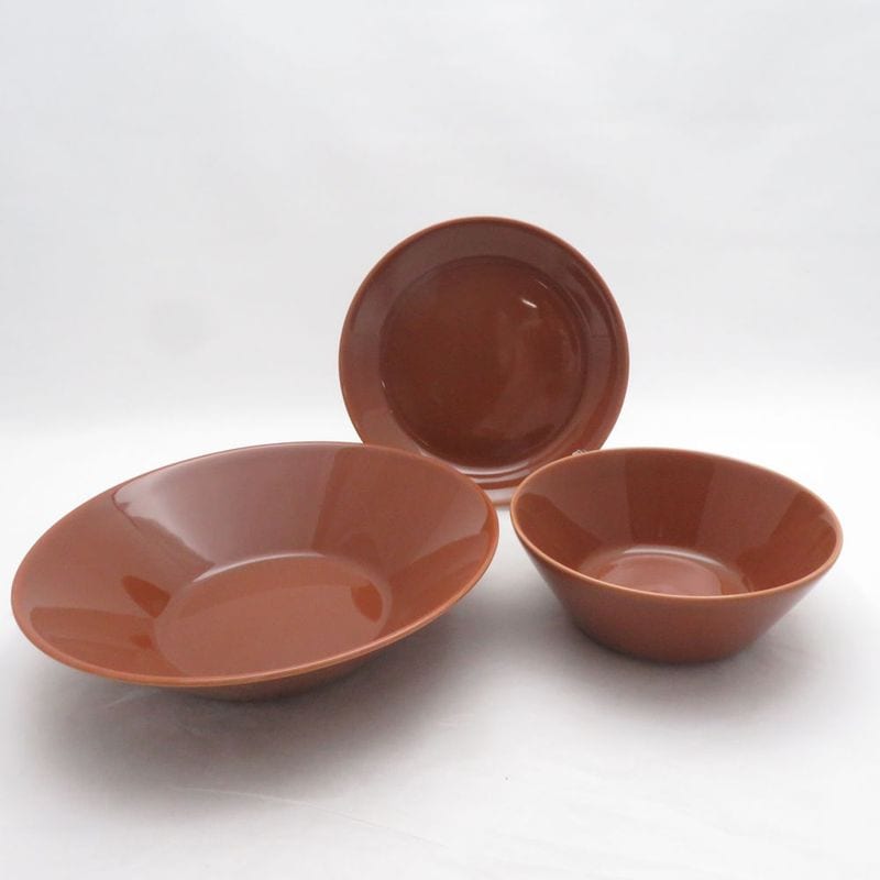 iittala イッタラ ティーマ 中皿 ボウル 3点 セット ヴィンテージブラウン SC11272F1 【中古】