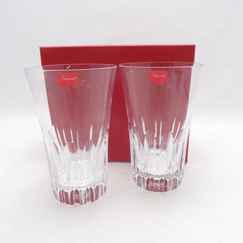未使用 Baccarat バカラ エトナ ハイボールタンブラー 2点 ペア クリスタル グラス コップ 高さ14cm SU14467C1 【中古】