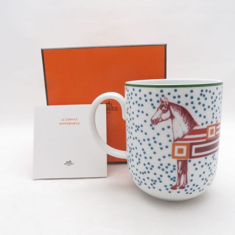 美品 HERMES エルメス HIPPOMOBILE イポモビル No1 マグカップ 磁器 馬 コップ SC11276E2 【中古】