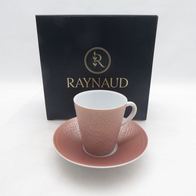 レア美品❤️レイノー❤️リモージュ❤️インドの華❤️スープカップ❤️ダブルハンドル❤️6客 未使用 RAYNAUD レイノーリモージュ ミネラル カッパー コーヒーカップ