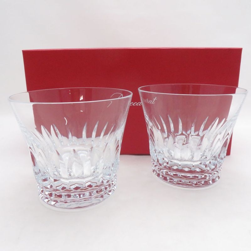 未使用 Baccarat バカラ ティアラ 2021 タンブラー 2点 クリスタル ペア ロックグラス オールドファッション SU14741J1 【中古】