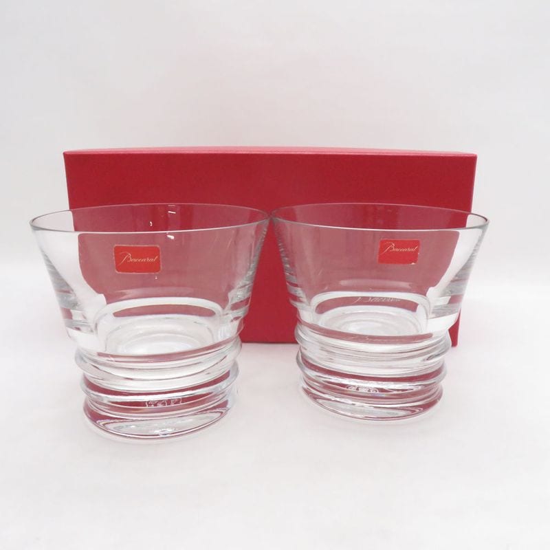 美品 Baccarat バカラ ベガ タンブラー 2点 クリスタル ペア ロックグラス オールドファッション SU14742J1 【中古】