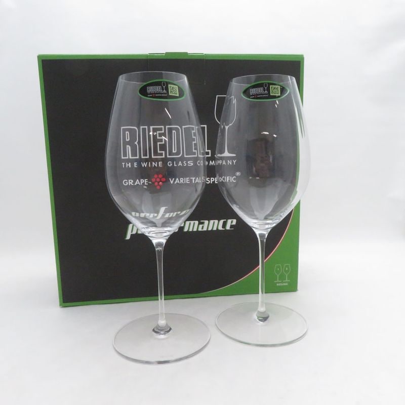 未使用 RIEDEL リーデル パフォーマンス リースリング ワイングラス 2客 ペア H13cm SD237Q1 【中古】