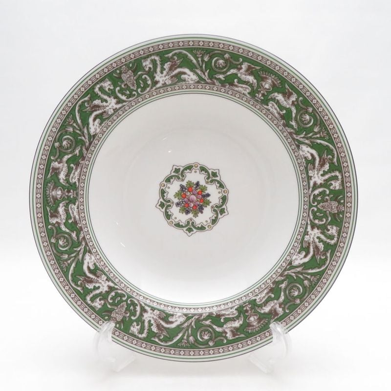 未使用 WEDGWOOD ウェッジウッド フロレンティーン ヴェルデ スーププレート 深皿 ディープ 23cm SO3999P1 【中古】