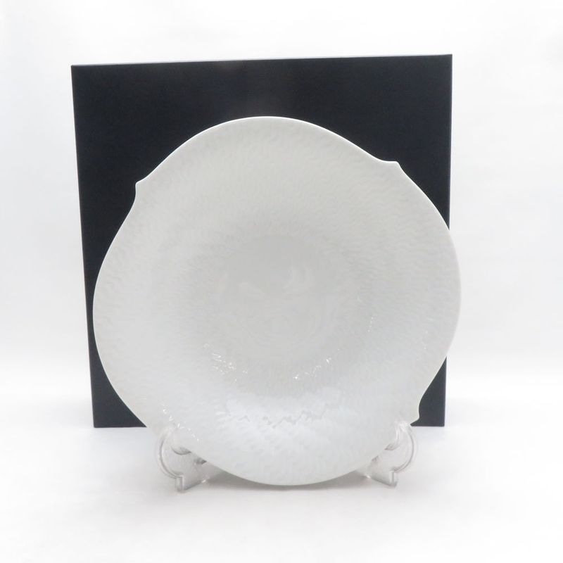 未使用 MEISSEN マイセン 波の戯れ ホワイト 29439 サラダディッシュ SU14745V2 【中古】