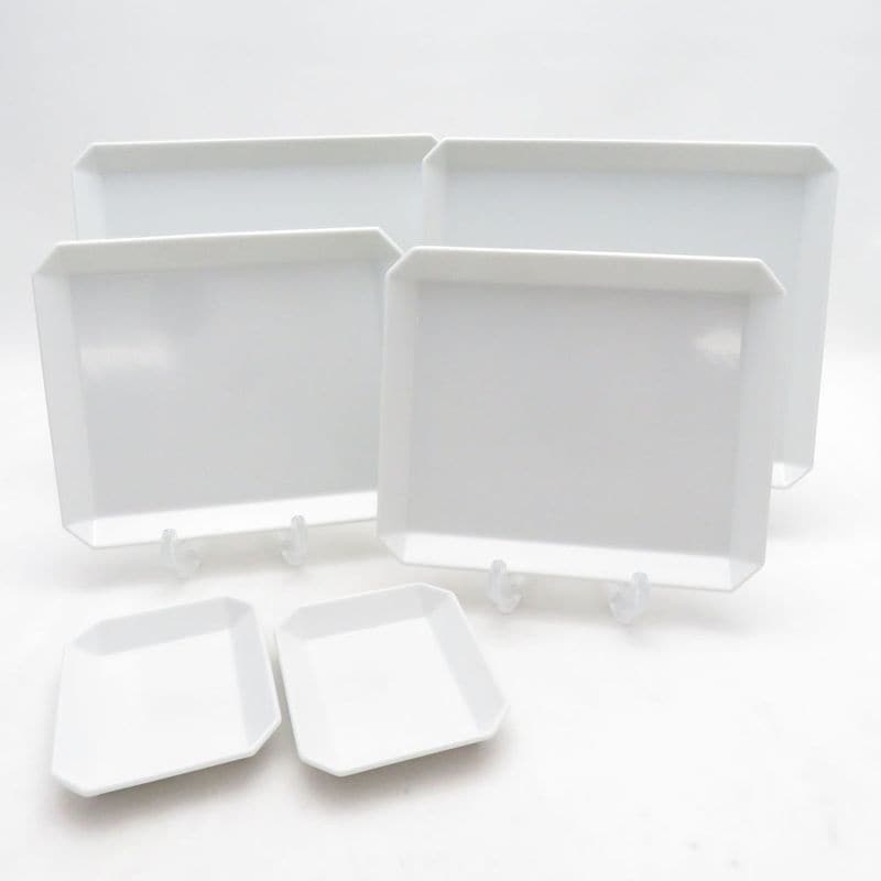 1616/arita japan 有田焼 TY スクエアプレート 6枚 セット Square Plate 90/165/200 皿 SU14783D2 【中古】