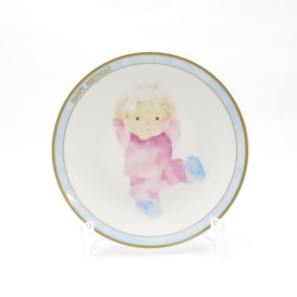 美品 NARUMI ナルミ いわさきちひろ「おつむてんてん」 小皿 SY9990A3 【中古】