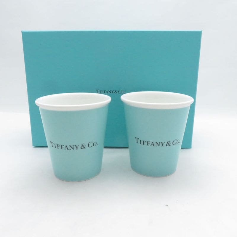 未使用 TIFFANY＆Co. ティファニー コーヒーカップ ペア コップ SN581G1 【中古】