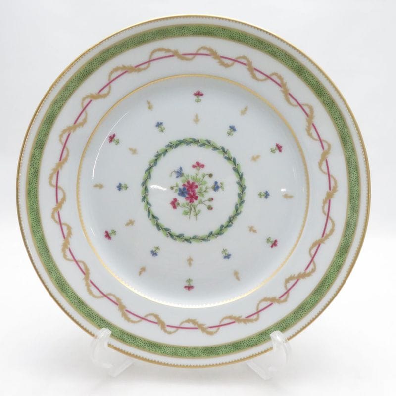 美品 HAVILAND アビランド ヴューパリヴェール 中皿 24.5cmプレート 金彩 花柄 フラワー SU14284G1 【中古】