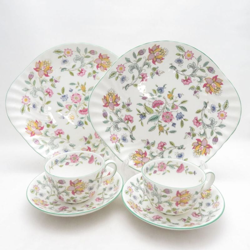 美品 MINTON ミントン ハドンホール カップ＆ソーサー B&Bプレート 4点 セット SO4181R1 【中古】