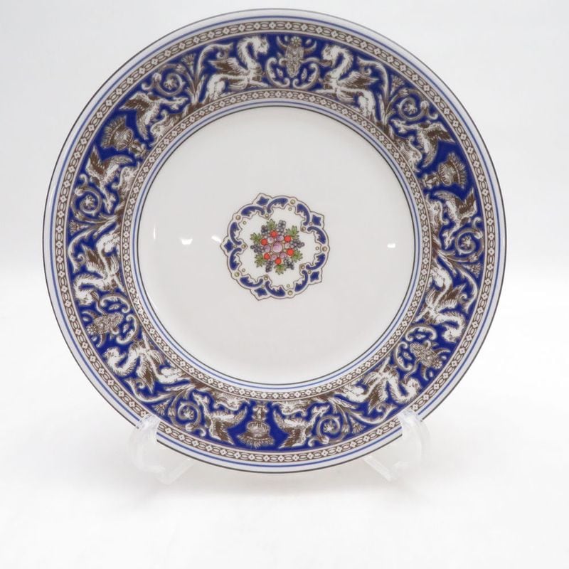 美品 WEDGWOOD ウェッジウッド フロレンティーン マリン 中皿 20cmプレート SN599R1 【中古】