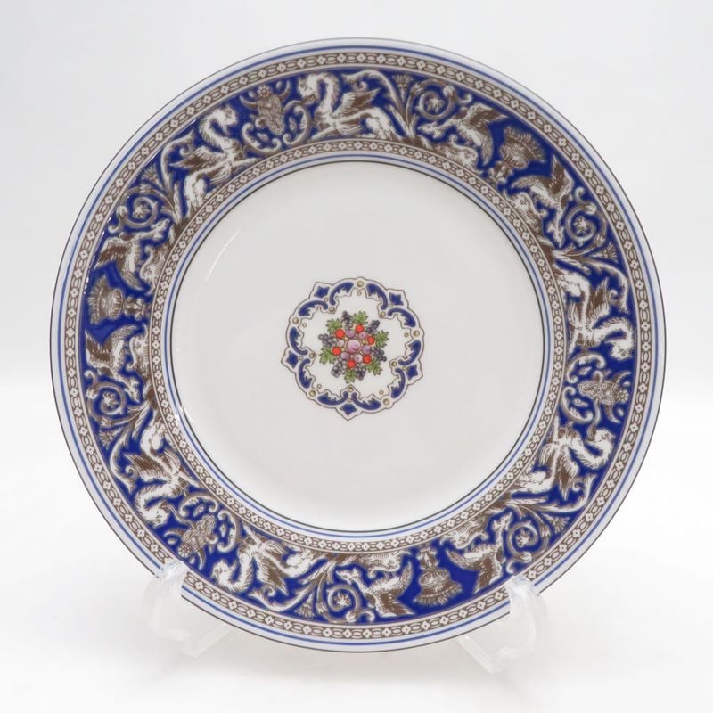 美品 WEDGWOOD ウェッジウッド フロレンティーン マリン 中皿 20cmプレート SN600R1 【中古】