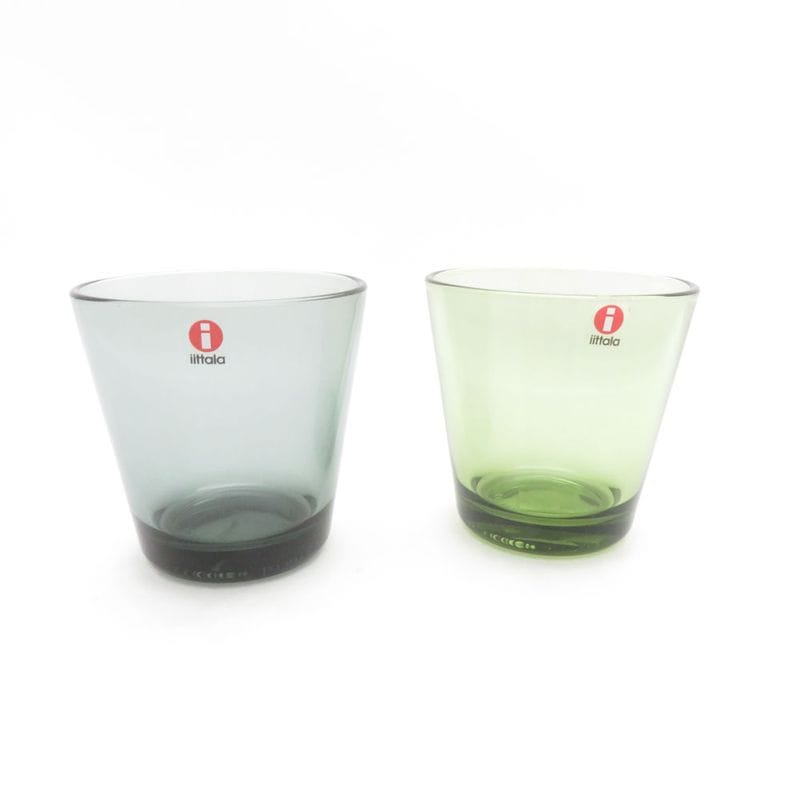 美品 iittala イッタラ カルティオ タンブラー 2点 セット グレー＆フォレストグリーン 210ml SU14227U2 【中古】
