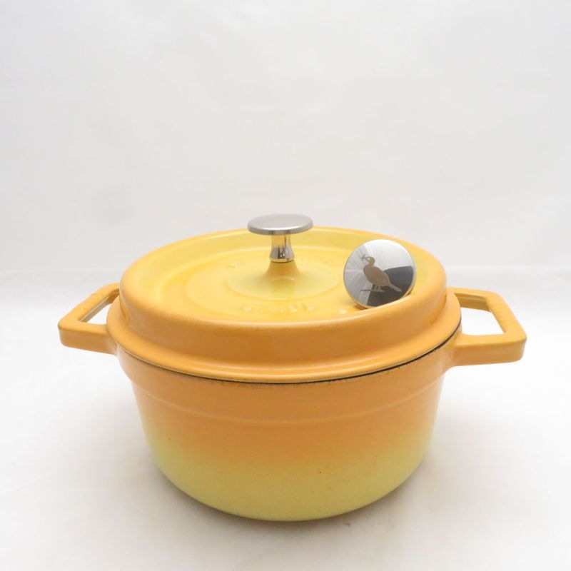 STAUB ストウブ ピコ ココット ラウンド 両手鍋 20cm SO4129Z 【中古】