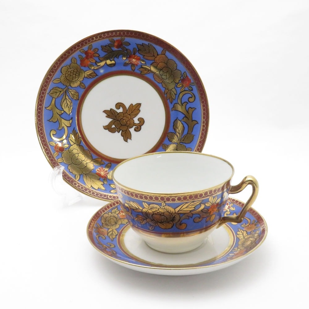 Noritake ノリタケ マルキ印 ティーカップ＆ソーサー ケーキ皿 2点 ヴィンテージ オールド レア 希少 SY10053D 【中古】
