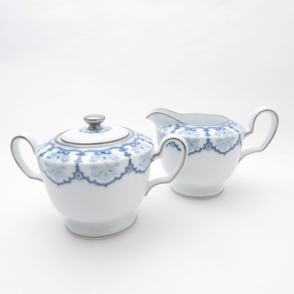 美品 OKURA 大倉陶園 呉須正倉院 シュガーポット＆クリーマー 2点 SY10110D 【中古】