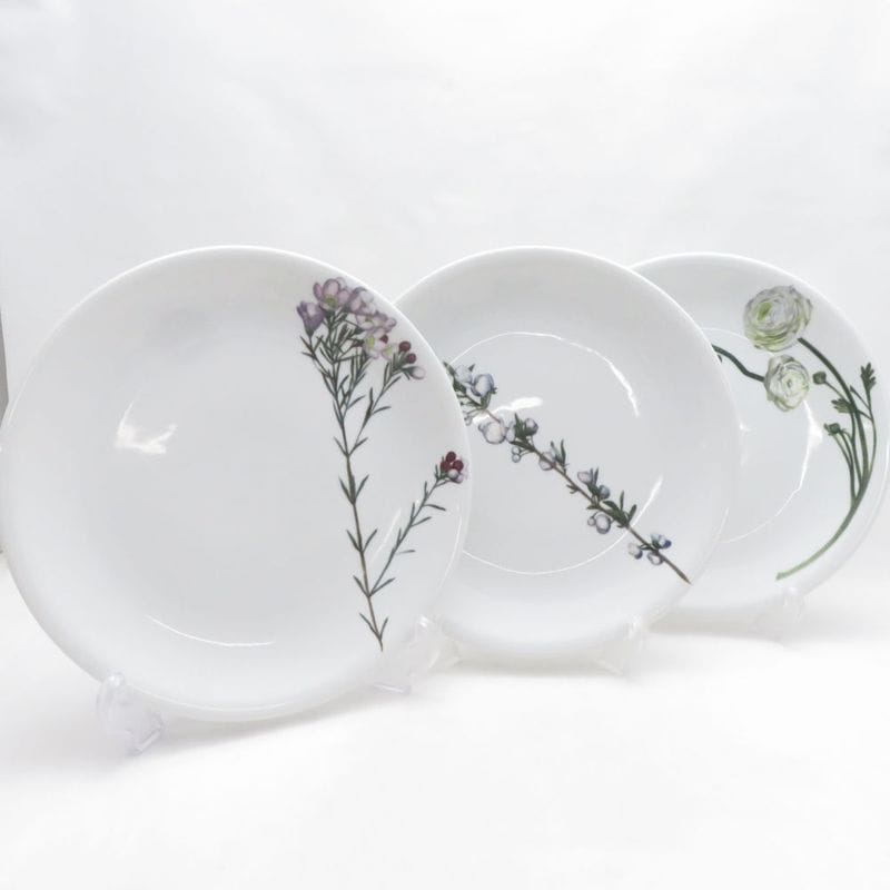 美品 driade ドリアデ 大皿 セット 25cmプレート 花柄 SN607J1 【中古】