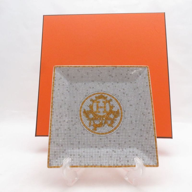 未使用 HERMES エルメス モザイク 24 No3 プチカレ 15cmプレート 中皿 スクエア SM5630V2 【中古】