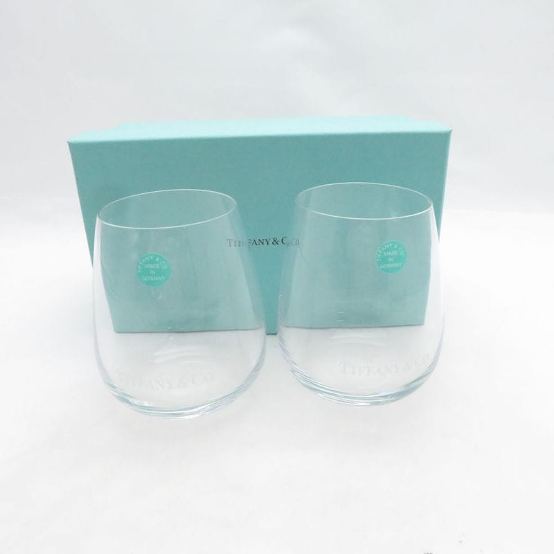 未使用 TIFFANY＆Co. ティファニー TCOロゴ タンブラー 2点 ペア グラス SM5428V1 【中古】