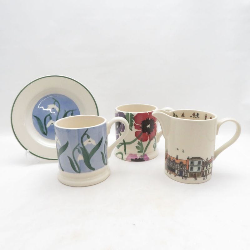 emma bridgewater エマブリッジウォーター マグカップ 中皿 ピッチャー 4点 セット 16cmプレート クリーマー SM5558H2 【中古】