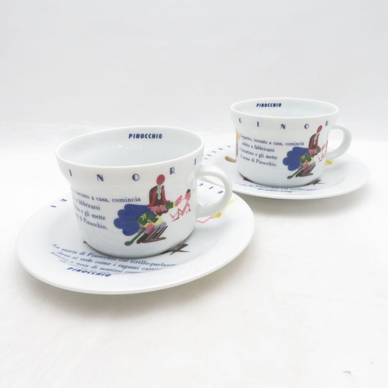 Richard Ginori リチャードジノリ ピノキオ カップ＆ソーサー 2客 ペア SM5445U2 【中古】