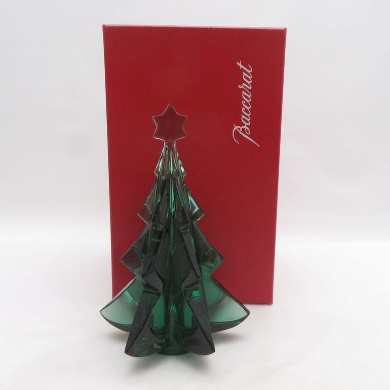 美品 Baccarat バカラ メリベル クリスマスツリー フィギュリン ホリデー SM5451U2 【中古】