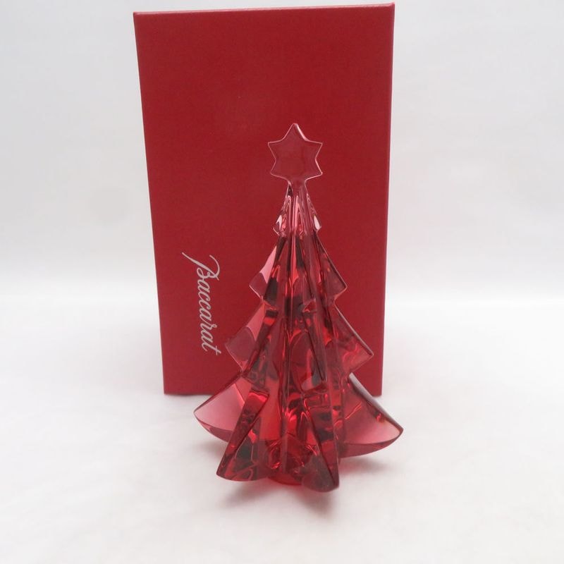 美品 Baccarat バカラ メリベル クリスマスツリー フィギュリン ホリデー SM5452U2 【中古】