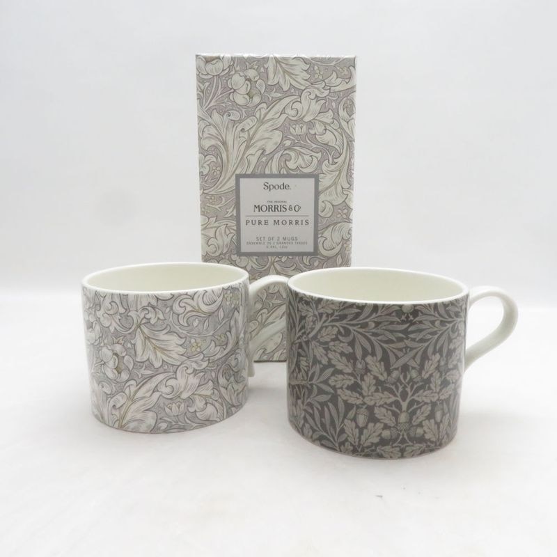 未使用 SPODE スポード ピュアモリス マグカップ 2点 花柄 SO4107K1 【中古】
