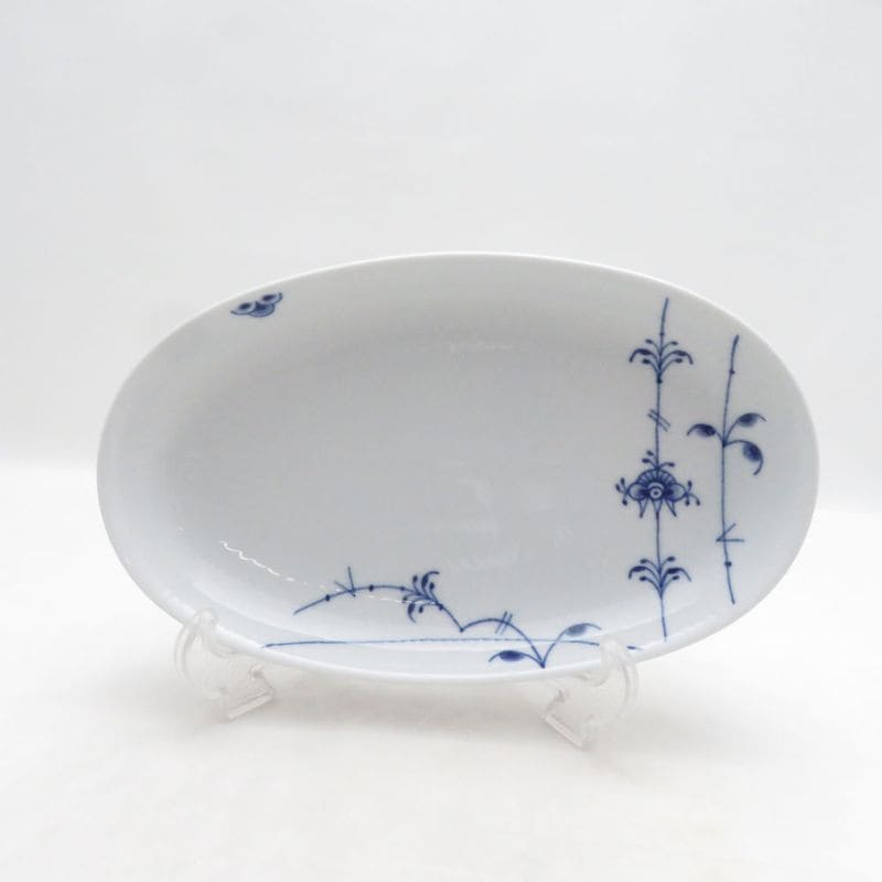 美品 ROYAL COPENHAGEN ロイヤルコペンハーゲン ブルーパルメッテ オーバルディッシュ 楕円皿 SO4108K1 【中古】