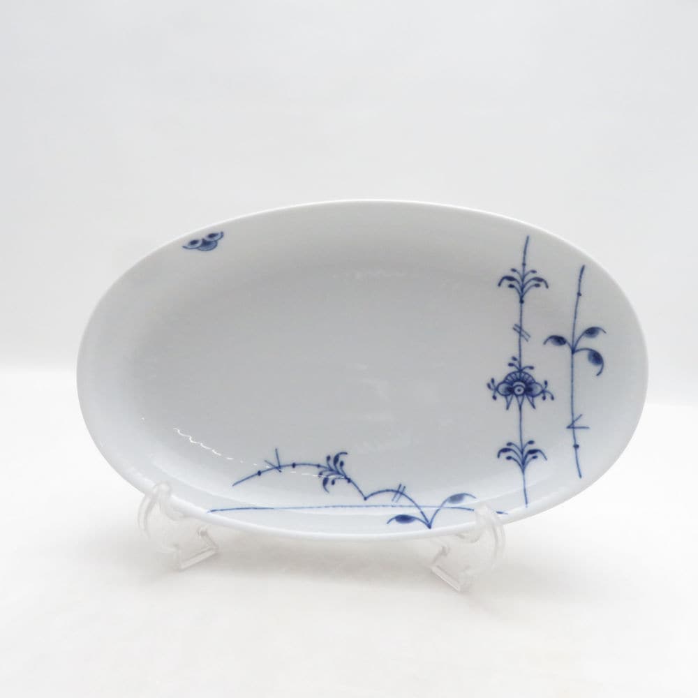 美品 ROYAL COPENHAGEN ロイヤルコペンハーゲン ブルーパルメッテ オーバルディッシュ 楕円皿 SO4108K1 【中古】