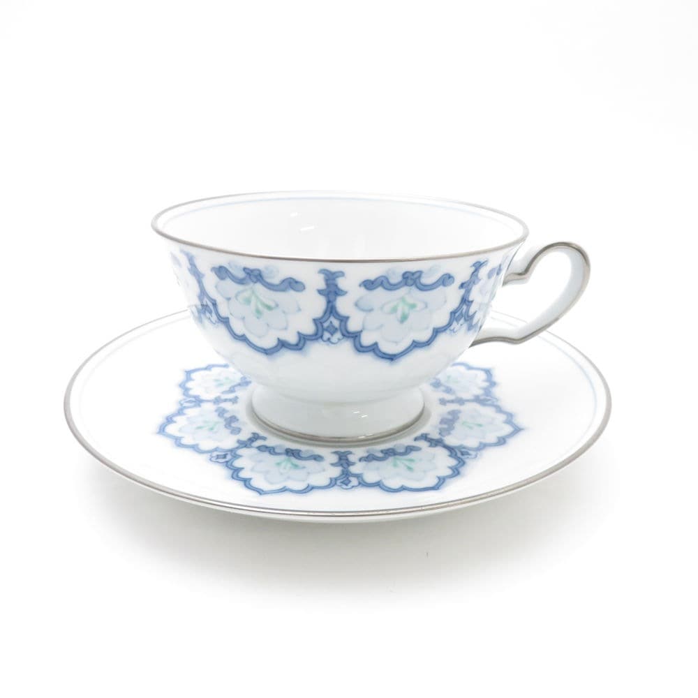 美品 OKURA 大倉陶園 呉須正倉院 カップ＆ソーサー ティー コーヒー ST170B1 【中古】