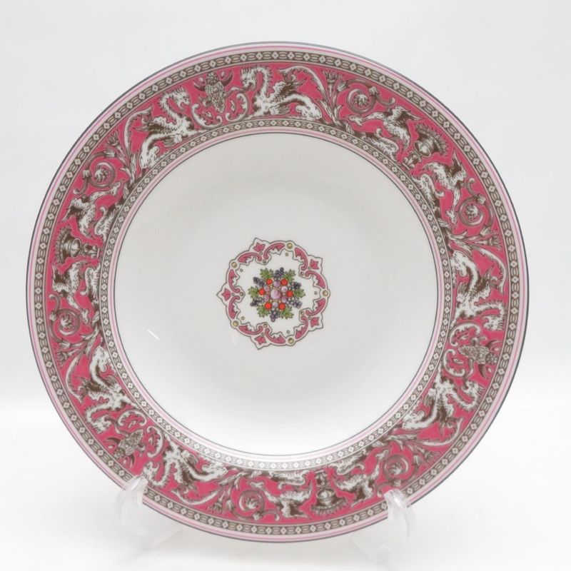 未使用 WEDGWOOD ウェッジウッド フロレンティーンフューシャ スーププレート 23cm 中皿 深皿 パスタ SM5748D1 【中古】