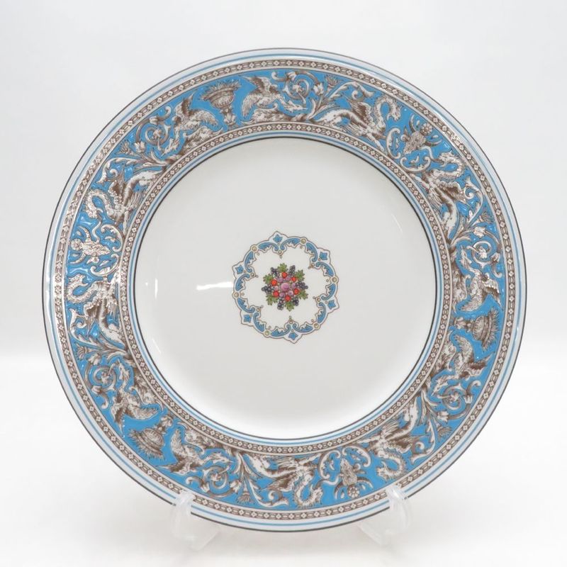 未使用 WEDGWOOD ウェッジウッド フロレンティーンターコイズ 大皿 27cmプレート ディナー SM5753D1 【中古】